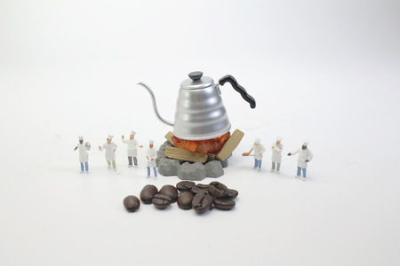 a people working with coffee bean ,selective focusの写真素材