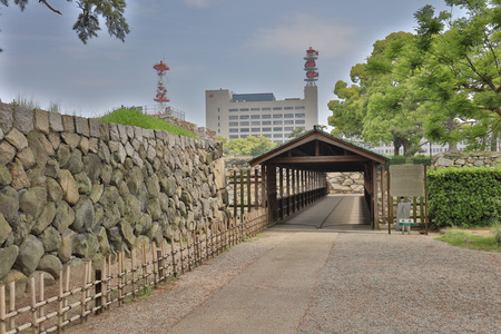 Sayabashi bridge of Takamatsu castle in Takamatsuのeditorial素材