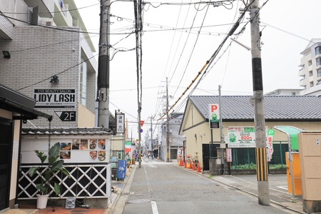 a covered street arcade in Fushimi ku Kyotoのeditorial素材