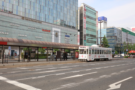 the city scape of an Okayama Japanのeditorial素材