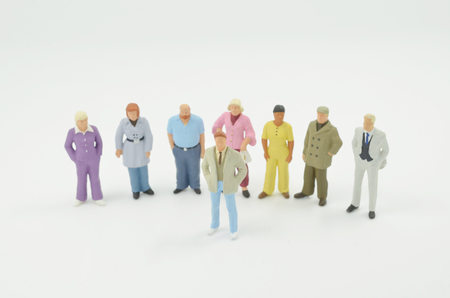 A group of the small people figureの写真素材