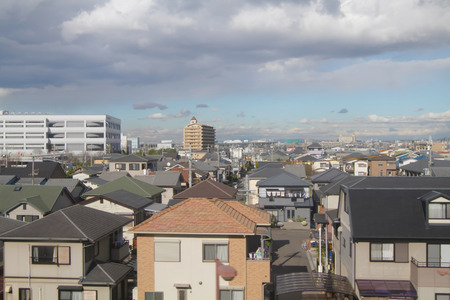 a Residential area at osaka at japanの写真素材