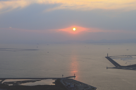an Industries locate around a Osaka Bayの写真素材