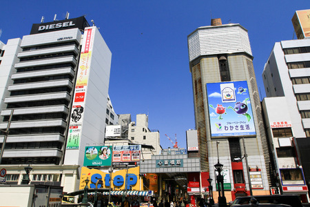 the street view of Shinsaibashi at Minamisembaのeditorial素材