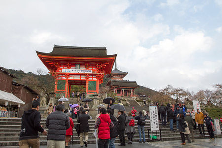 a Kiyomizu Dera Temple in Kyoto japanのeditorial素材