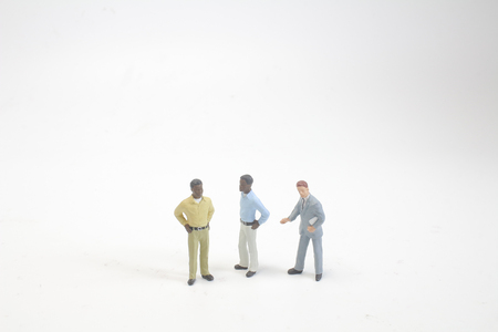 a group of the small people figureの写真素材