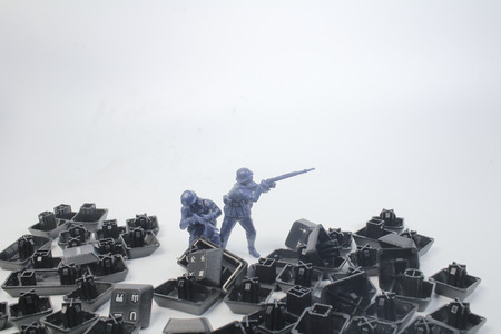 a fun of mini figure soldier at display