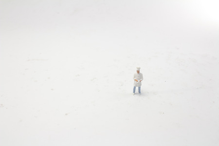 the tiny of cooker stand on the whiteの写真素材