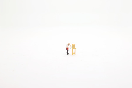 figure of being filled with draft beer by barmanの写真素材