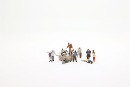 the poor guy figure of the Beggarの写真素材