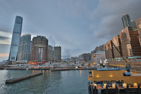 west Kowloon downtown in Hong Kong 2018のeditorial素材