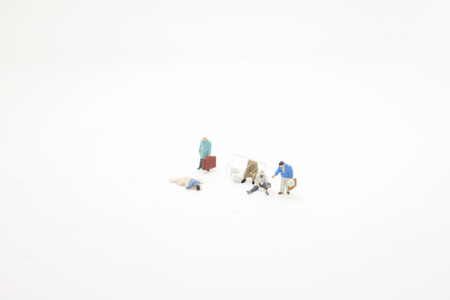 a social problems themem of small figureの写真素材