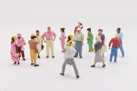 the group of travel figure on standの写真素材