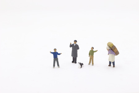 the fun of mini figure on displayの写真素材