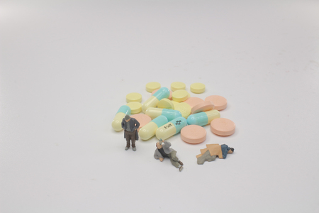 the mini figure drugs  problem of socialの写真素材