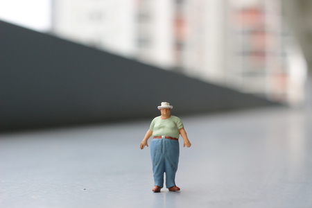 the traveler figure standing on the boardの写真素材