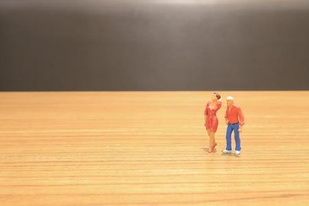 the fun of figure in miniature worldの写真素材