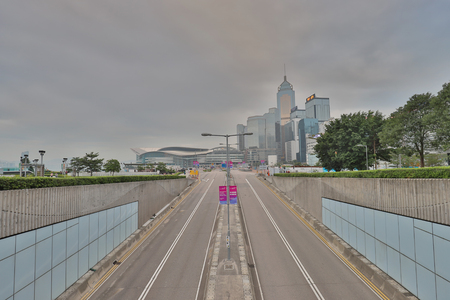 a road between Central and Wan Chaiのeditorial素材