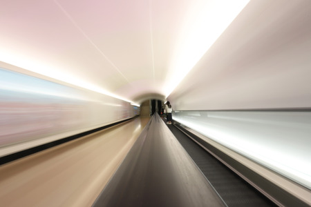 high speed travelatorの写真素材
