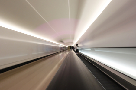 high speed travelatorの写真素材