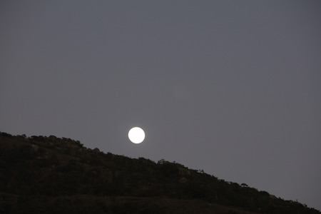 the moon rasie at Nei Lak Shan hkの写真素材