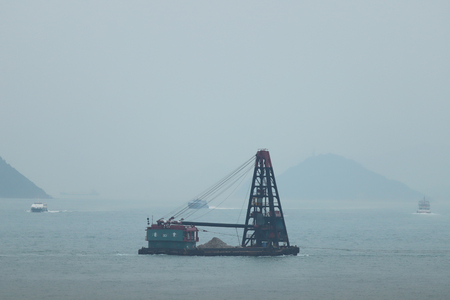 the view of ship at Vicotria harborのeditorial素材