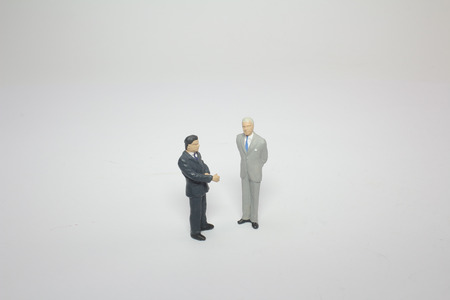 the tiny business figure meeting on boardの写真素材