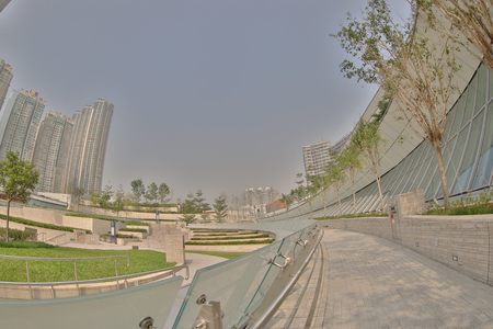 the outdoor of garden at west kowloon staionのeditorial素材