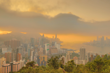the view point to observe Victoria Harbour hkのeditorial素材