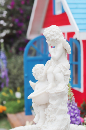 statue in gardenの写真素材