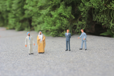 figurine of foreigner on the meetingの写真素材