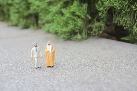 figurine of foreigner on the meetingの写真素材