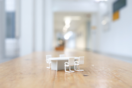 a scale of model of meeting roomの写真素材