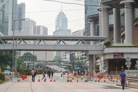 Hong Kong, 29 Sept, 2014:  the umbrella revolution at hong kong.のeditorial素材