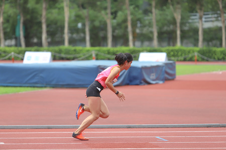 athlete in running competitionのeditorial素材