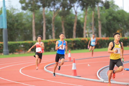 athlete in running competitionのeditorial素材