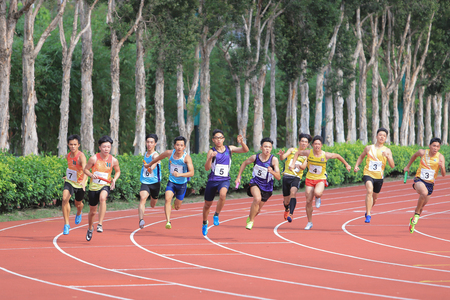 athlete in running competitionのeditorial素材