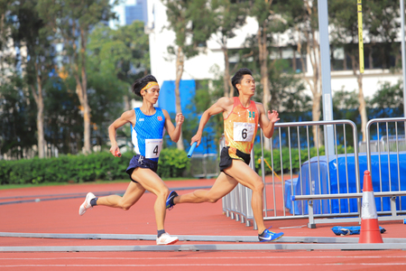 athlete in running competitionのeditorial素材