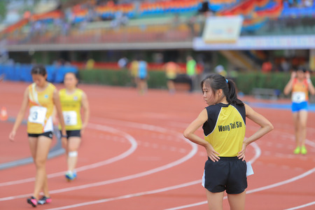 athlete in running competition