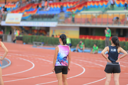 athlete in running competitionのeditorial素材