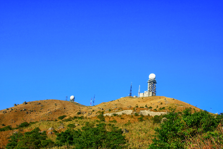 Radio station at Tai Mo mountainのeditorial素材