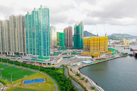 scenery of Junk Bay in Hong Kongのeditorial素材