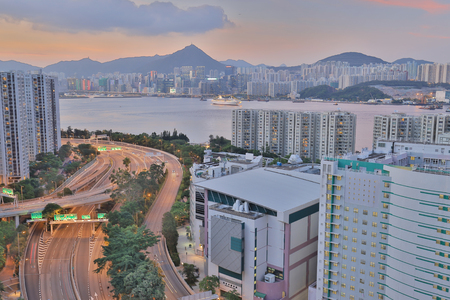 Residential building area at Sai Wan Hoのeditorial素材