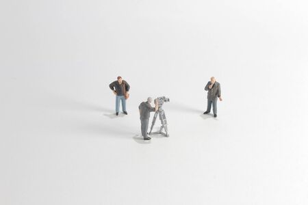 figurines of video production at studioの写真素材