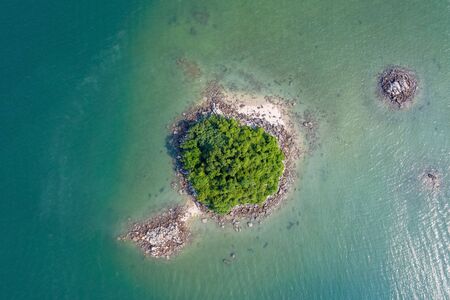 aerial view of Sai Kung, Hong Kongの写真素材