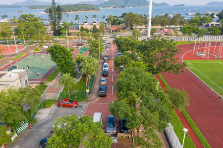 aerial view of Sai Kung, Hong Kongのeditorial素材