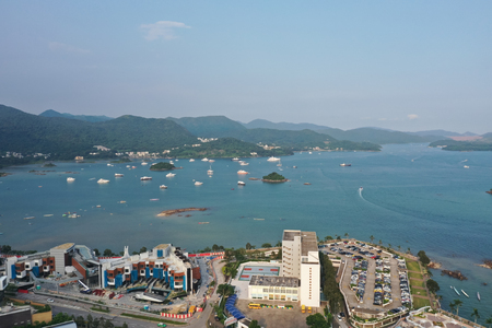 aerial view of Sai Kung, Hong Kongのeditorial素材