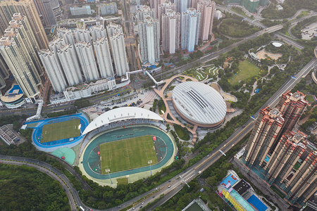 a top view of the Hang Hau district, hong kongのeditorial素材