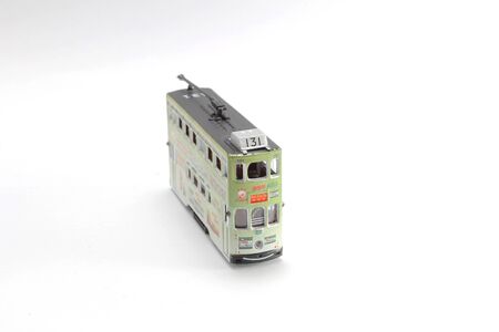 a scale figure of double tram hong kong の写真素材