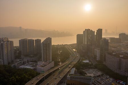 city view of Kwun Tong District, hong kong at 27 Oct 2019  